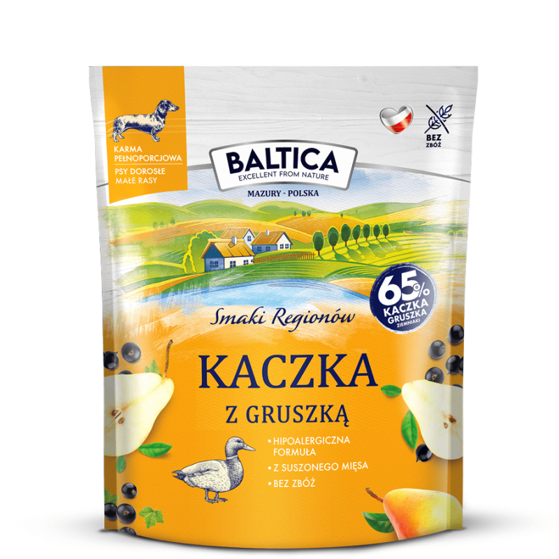 Baltica Kaczka z gruszką dla psów małych ras 1kg