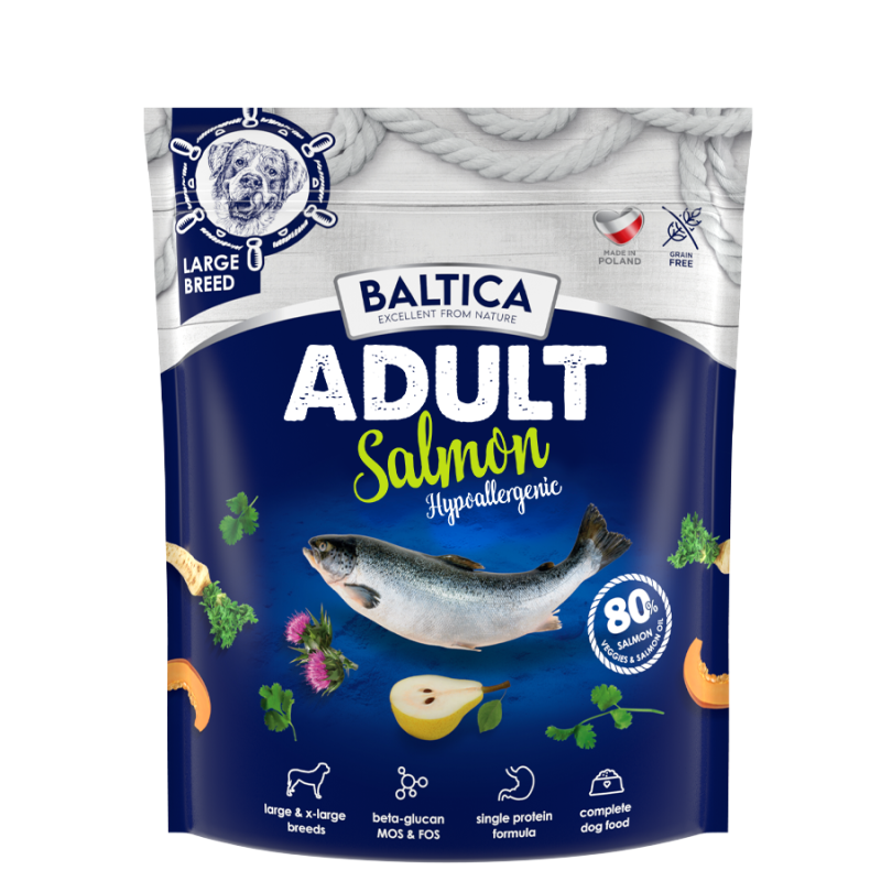 Salmon Hypoallergenic 1kg rasy duże - Baltica