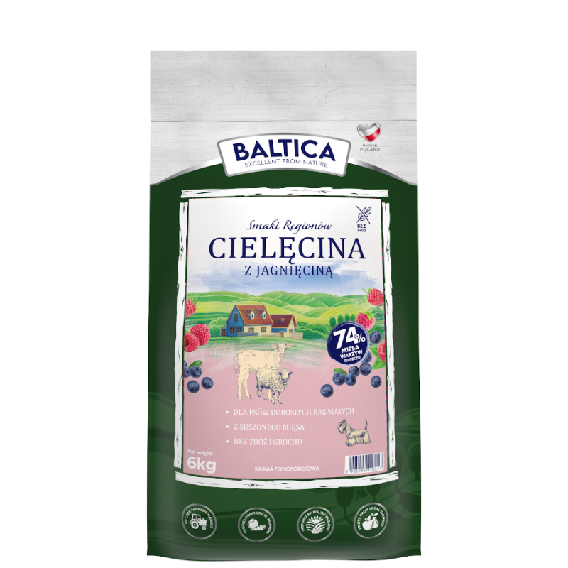 Cielęcina z jagnięciną XS/S 6kg - Baltica