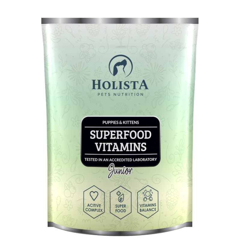 Superfood Vitamins Junior 600g - witaminy dla szczeniąt i kociąt - Holista