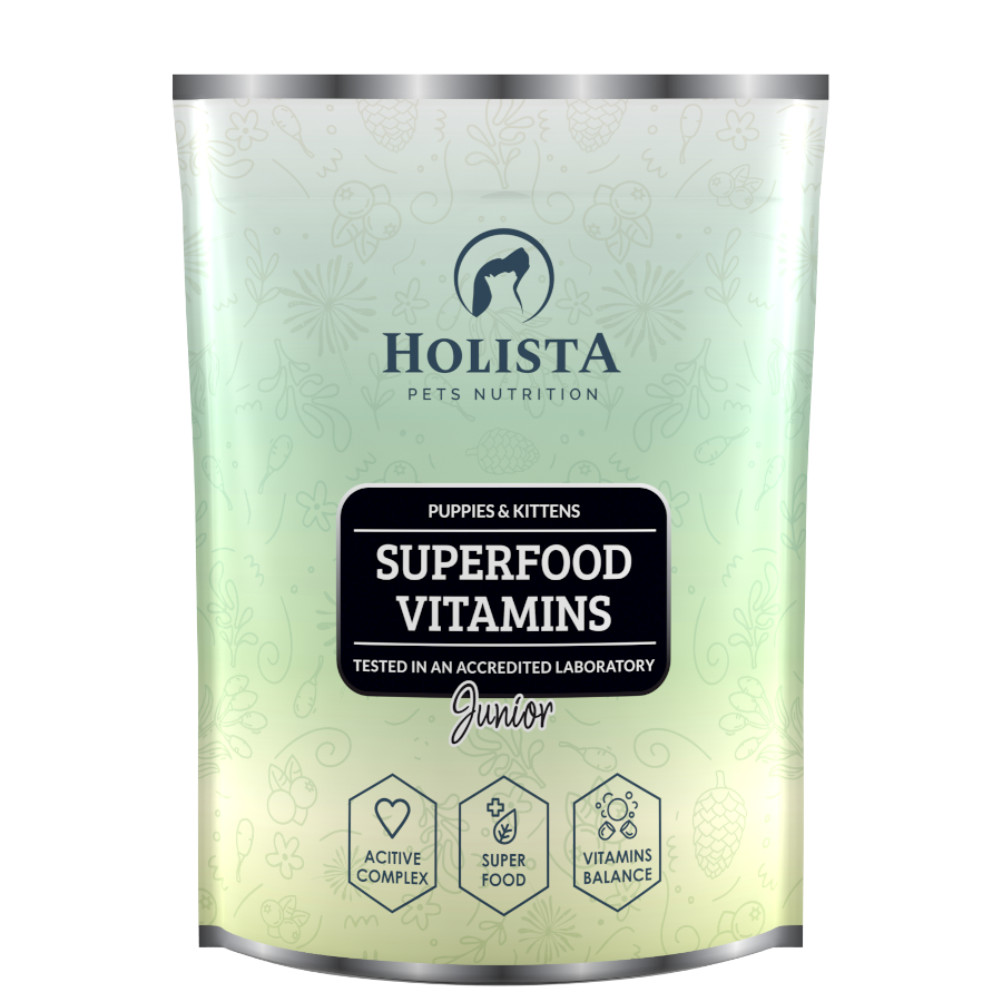 Superfood Vitamins Junior 200g - witaminy dla szczeniąt i kociąt - Holista